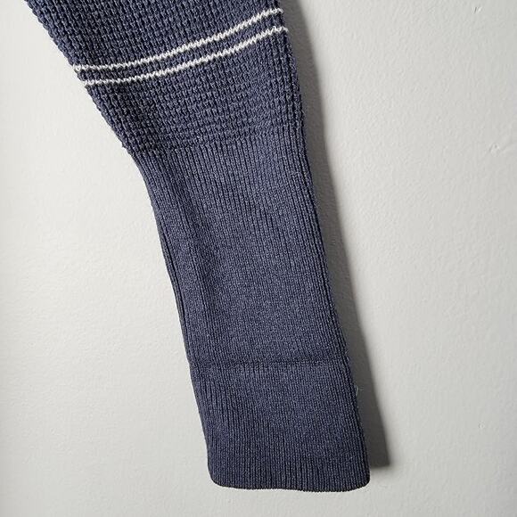 Prana Milani Sweater Dress Womens XS Navy White Stripe Long Sleeve Cowl Neck - Picture 9 of 9